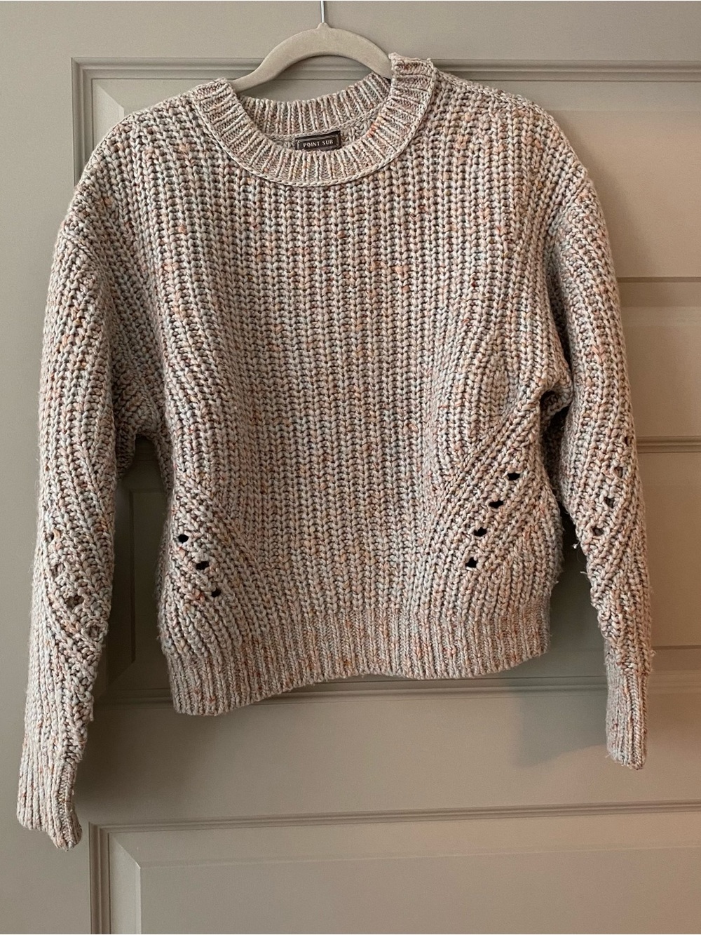 Jcrew Point Sur Marled Chunky Ribbed Sweater